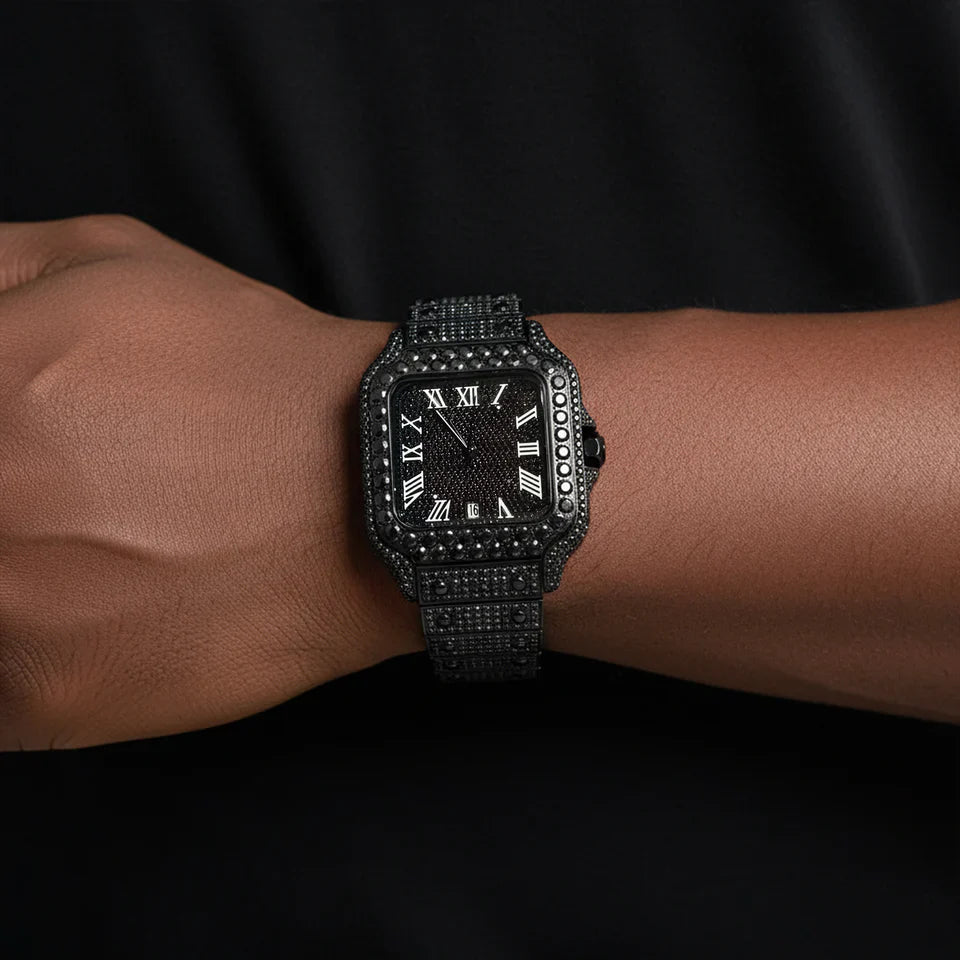 Diamond Quartz Wrist Watch || ساعة يد كوارتز الماسية