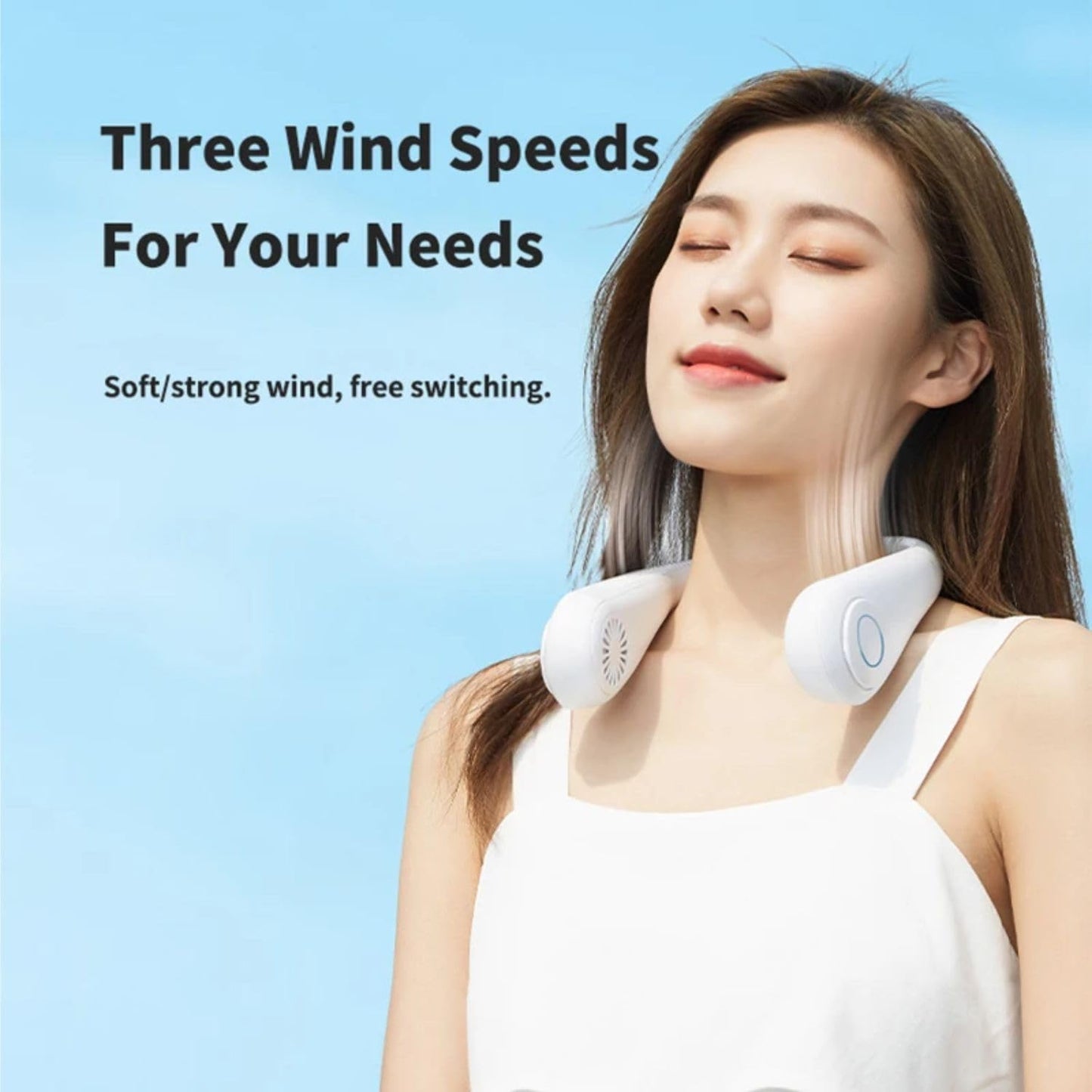 Portable Bladeless Hanging Neck Fan - (IMPORTED)