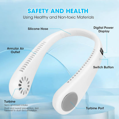 Portable Bladeless Hanging Neck Fan - (IMPORTED)