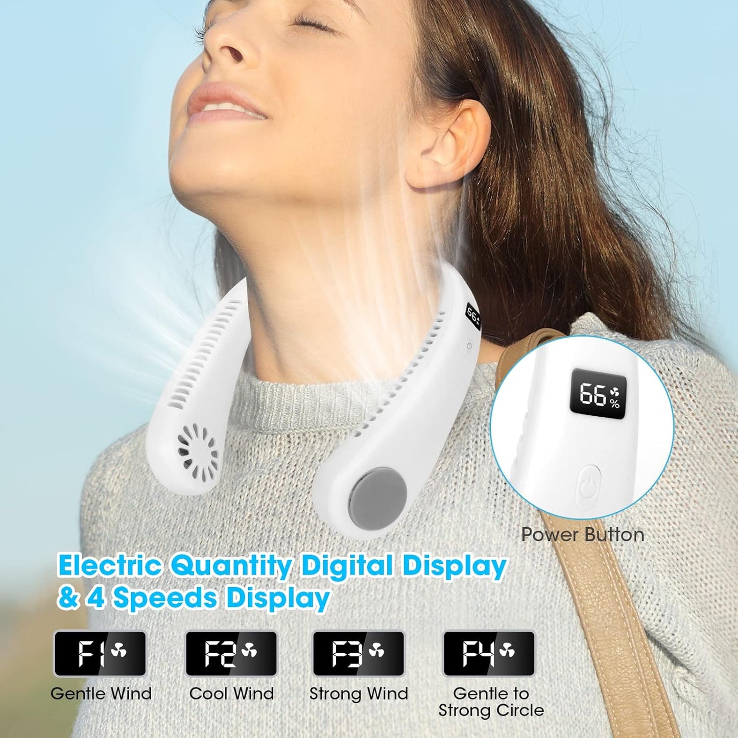 Portable Bladeless Hanging Neck Fan - (IMPORTED)