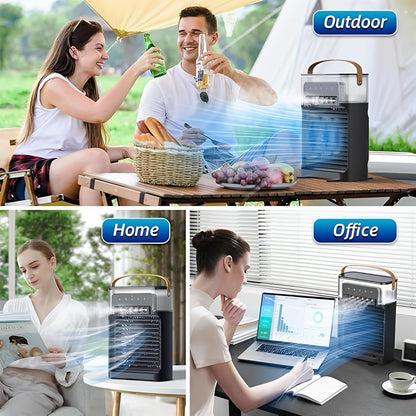 Portable Mini Air Cooler Black Personal Cooling Fan