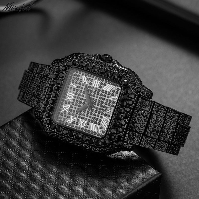 Diamond Quartz Wrist Watch || ساعة يد كوارتز الماسية